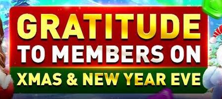 GRATITUDE TO MEMBERS ON XMAS & NEW YEAR EVE